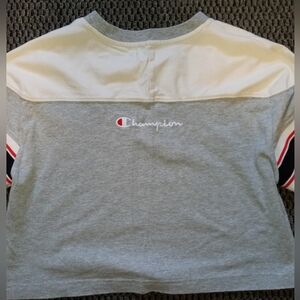 Womens Long Sleeve Champion Crop Top